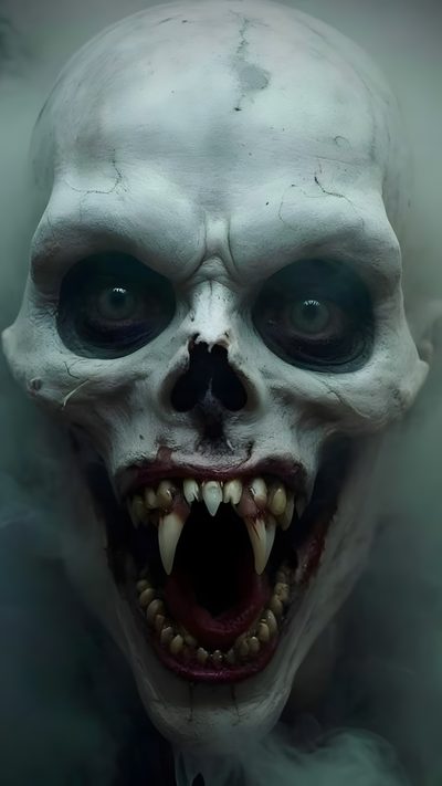 Creepy Eye Art, Skull With Vampire Teeth, Scary Skull Pictures, Creepy Skull Images, Demon Scary Face, Scary Monster Head, Monster Pictures Scary, Horror Face Scary, Scary Face In Darkness Scary Creepy Halloween Art Creepy Eye Art, Skull With Vampire Teeth, Scary Skull Pictures, dark slate gray