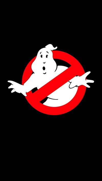 a ghost with arms outstretched in front of a red and white sign that says no ghost Ghostbusters Halloween Kate Mckinnon, Ghostbusters 1984, Ghostbusters 3, Tv Program, Ghostbusters Logo, black