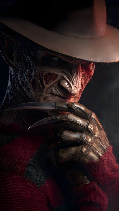 an image of a creepy man holding a knife Halloween Freddy Kruger Scary Film Characters, Freddy Krueger 4k, Freddy Krueger, Horror Character Art, black