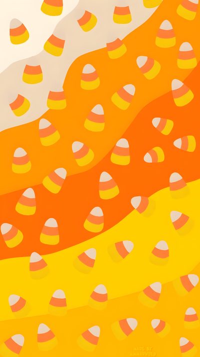 an orange and yellow background with candy corn Halloween Candy Corn Candy Halloween, Candy Corn Background Aesthetic, Aesthetic Halloween Decorations, orange