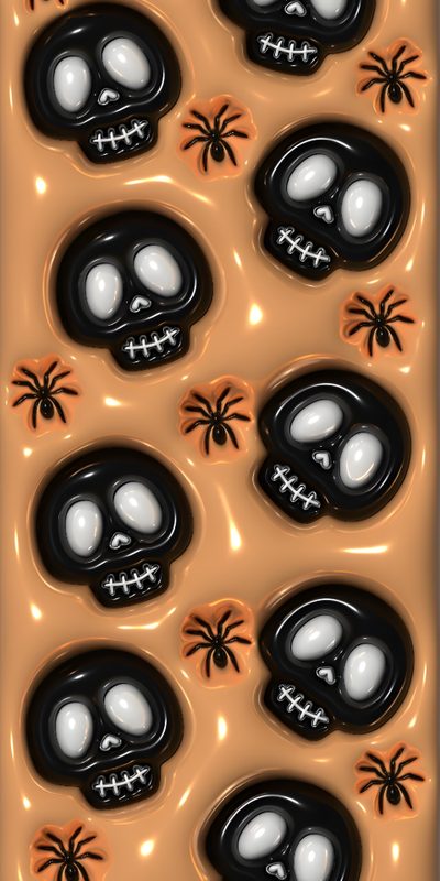 a chocolate tray with halloween decorations on it Halloween Puffy Classy, 3d Cute, 3d Iphone, Halloween Backgrounds, Glittery, Jelly, peru