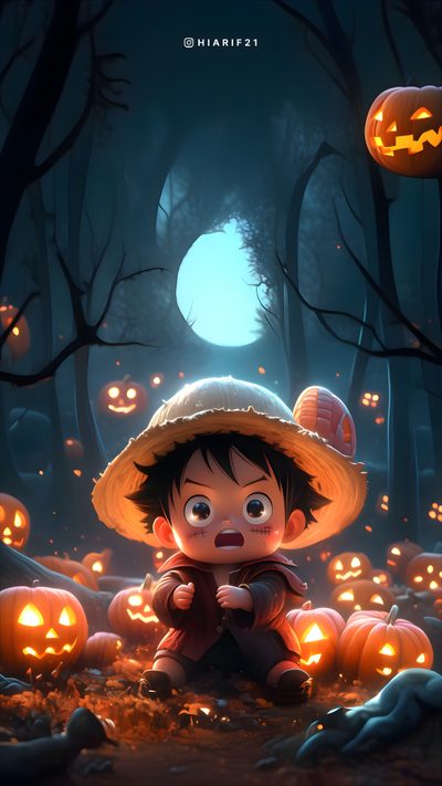 a little boy sitting in the middle of a forest with pumpkins Luffy Halloween Spread Joy, The Original, Instagram Photo, Photo And Video, The Creator, dark slate gray