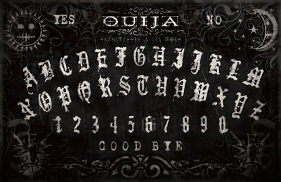 some type of writing on a black and white background with the words above science written in cursive font Halloween Ouija Board Ouija Font, Ouija Board Dangers, What Is Ouija Board, black