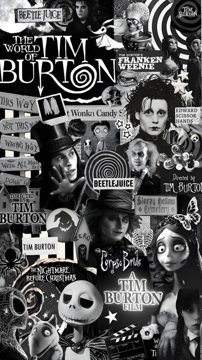 the poster for tim burton's upcoming movie Halloween Iphone Tim Burton Vintage Iphone, Sleepy Hollow Tim Burton, Nightmare Before Christmas, dark slate gray