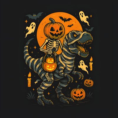 a skeleton riding a dinosaur holding a pumpkin Halloween Dinosaur Hd Dinosaur Halloween, Dinosaur Halloween Gif, Halloween Dinosaur, black
