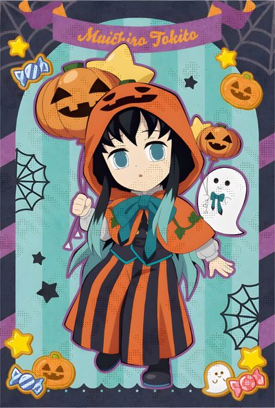 an anime character in a halloween costume Halloween Muichiro Muichiro Halloween, Demon Slayer Halloween Icons, Muichiro Halloween Icon, gray