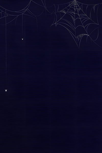 spider webs hanging from strings on a dark blue background with stars and moon in the sky Navy Blue Halloween Spider Web Background, Halloween Dark Blue Background, Spider Web And Spiders On Blue Background, black