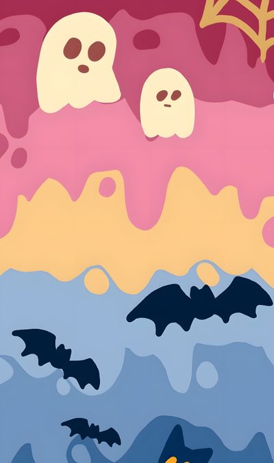 an image of halloween scene with ghost and bats Lgbtq Halloween Pride Backgrounds, Secret Pride, Secret Lgbtq, Halloween Pan Flag, rosy brown