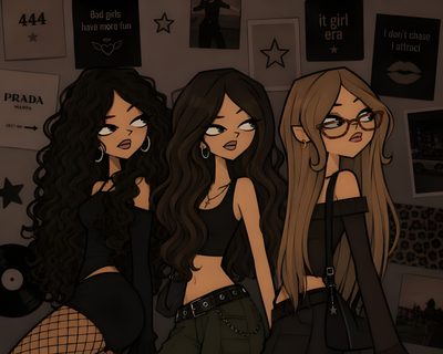 that one group Trio Pfp, Trio Girls, Boho Art Painting, Games Images, Black Aesthetic Wallpaper, Doodle Art Designs, Cartoon Profile Pics, Boho Art, Profile Photo Trio Halloween Trio Pfp, Trio Girls, Boho Art Painting, Games Images, Black Aesthetic,