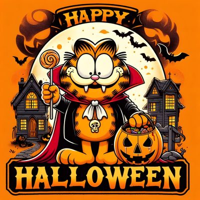 a cartoon cat dressed up as a witch Halloween Garfield Halloween Images Cartoon, Halloween Cartoons Characters, Halloween Cartoon Characters, dark orange