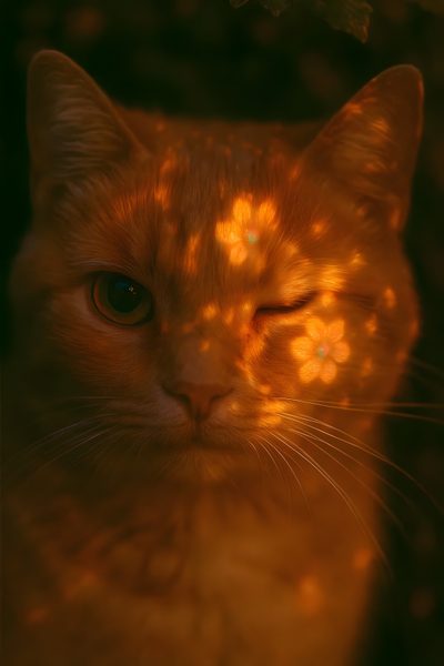 an orange cat is looking at the camera Orange Cat Halloween Orange Cats Aesthetic, Cat With Orange Eyes, Orange Animal Aesthetic, maroon