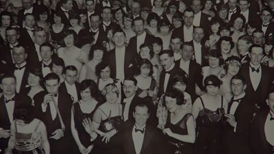 an old black and white photo of a group of people dressed in formal wear posing for the camera The Shining Laptop Halloween The Shining Picture, The Shining Aesthetic, The Shining 1980, dark slate gray