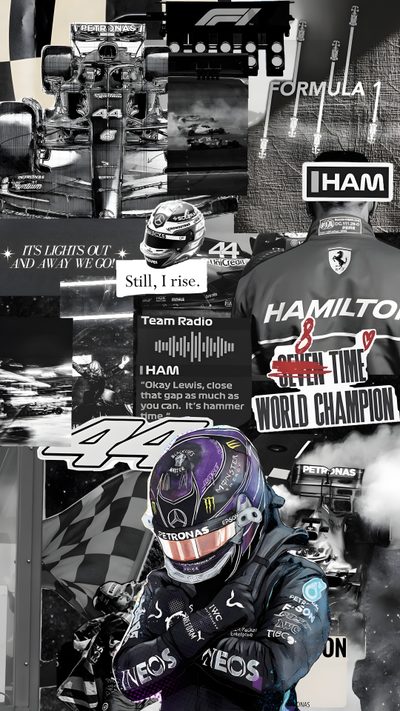 a man riding a snowboard on top of a snow covered slope in front of posters Halloween Lewis Hamilton Collages Hd Lewis Hamilton 7 Time World Champion, Mercedes F1 Hamilton, Hamilton Celebration, dark slate gray