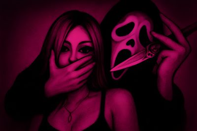 #Ghostface #MaskedMen Ghostface Couple Fanart, Pink Ghost Face Drawing, Ghostface Pink, Pink And Black Goth, Anime Goth, Horror Villains, Scream Halloween, Halloween Queen, Face Aesthetic Hot Halloween Ghostface Couple Fanart, Pink Ghost Face Drawing, Ghostface Pink, Pink And Black Goth,
