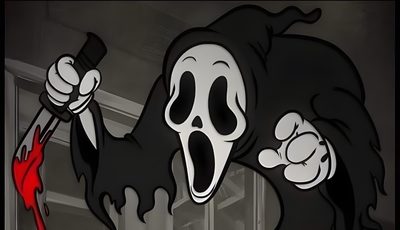 Cr7 Vs Messi, Horror Cartoon, Horror Artwork, Manifesti Grafici, Ghost Faces, Dark Art Illustrations, Cartoon Profile Pics, Tattoo Design Drawings, Arte De Rua Halloween Laptop Scream Cr7 Vs Messi, Horror Cartoon, Horror Artwork, Manifesti Grafici, Ghost Faces, black
