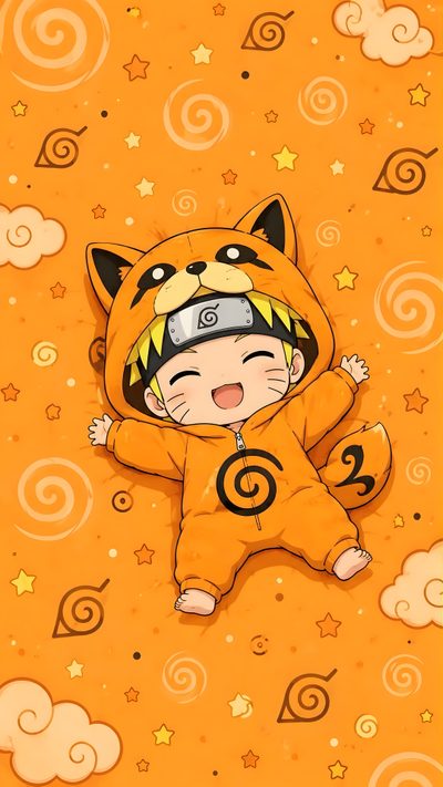a drawing of a cartoon character in an orange cat costume with stars and swirls on the background Halloween Naruto Naruto Cute, Naruto Uzumaki Fanart, Naruto Phone, Arte Naruto, Digimon, Chibi, goldenrod