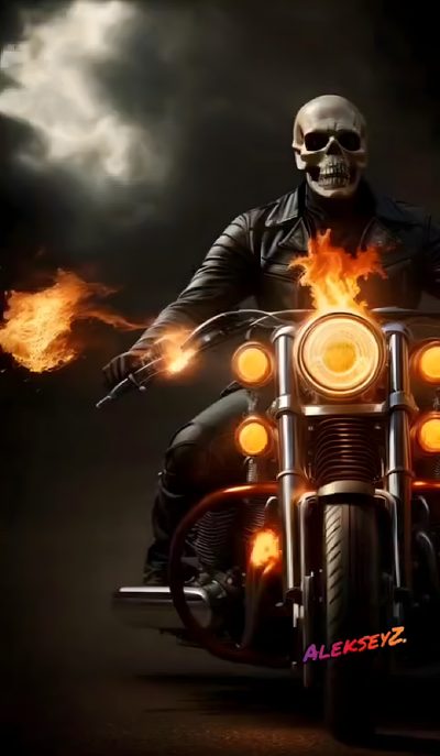 a man riding on the back of a motorcycle with flames coming out of his mouth Halloween Motorcycle Legion Ghost Rider, Ghost Rider Wolf, Ghost Rider Scorpion, Reyes Ghost Rider, black