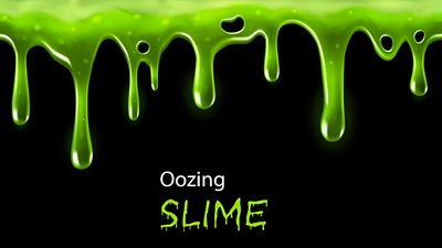 green slime flowing down the side of a black background with text saying oozing slime Halloween Slime Hd Halloween Slime Clipart, Radioactive Slime Background Hd, Green Slime Black Background,