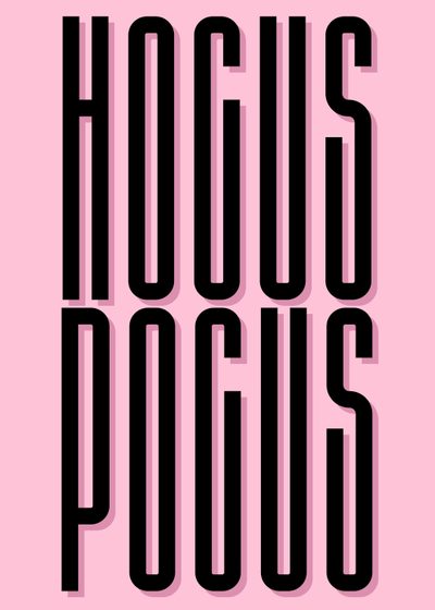 the words hocus pocus are in black and pink on a light pink background Pink Halloween Words Custom Pink Halloween Words Custom, Pink Hocus Pocus Design, Pink Hocus Pocus,