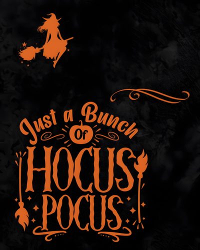 an orange and black poster with the words, just a bunch of hocus pocus Applewatch Halloween Halloween For Apple Watch, Wicked Apple Watch Face, Halloween Apple Watch, black