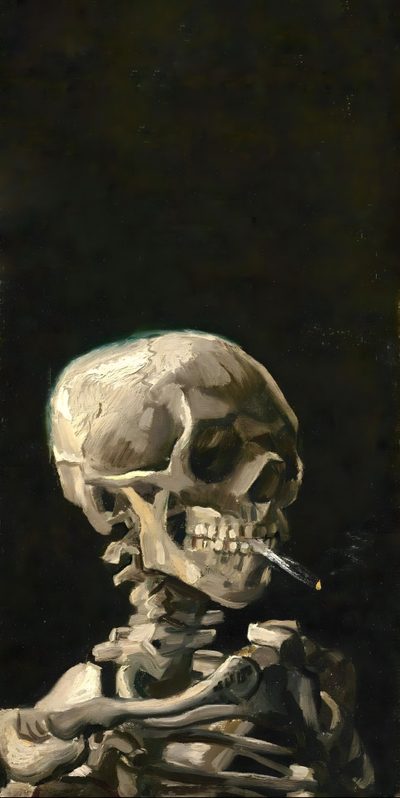 קיר תמונות, Arte Van Gogh, Surreale Kunst, Skeleton Art, Cool Stuff, Van Gogh Art, Art Collage Wall, Surreal Art, Pretty Art Halloween Van Gogh Skeleton Arte Van Gogh, Surreale Kunst, Skeleton Art, Cool Stuff, Van Gogh Art, black