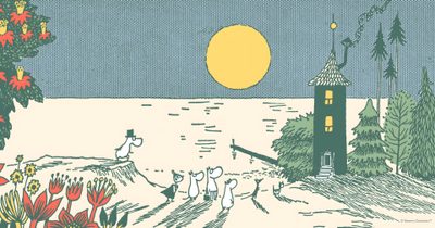an image of cats walking in front of a house at night with the sun behind them Moomin Halloween Moomin Desktop 4k, Moomin Ipad, Desktop 1080, Cute Pc Hd, Calming Laptop, silver