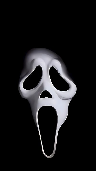 a ghost mask with its mouth open in the dark Halloween Face Scream Pics, Ghostface Original, Ghost Face, Ghostface Live, Dubai Photoshoot, black