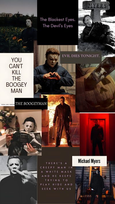 the poster for michael myers's film, you can't kill the booby man Halloween Michael Myers Iphone Micheal Myers, Michael Myers’s, Lock Screen Iphone Lock Screen Michael Myers, dark slate gray