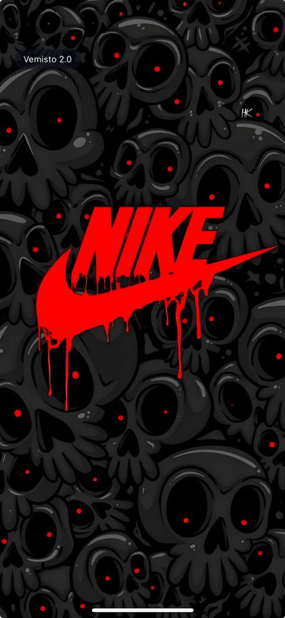 the nike logo is painted on top of skulls in black, red and white colors Nike Halloween Iphone Emo Photos, Black Nike, Nike Backgrounds, Nike Logo, Jordan Logo,