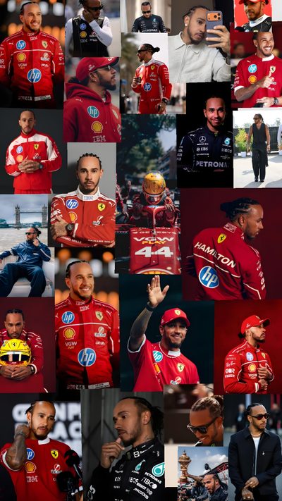 the collage shows many different people in red outfits Halloween Lewis Hamilton Collages Hd Lewis Hamilton Collage, F1 Lewis Hamilton, Lewis Hamilton, maroon
