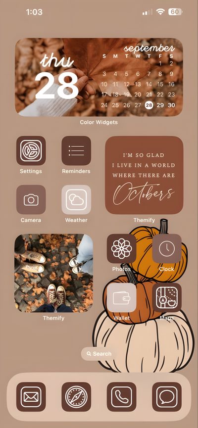 Pumpkins, fall leaves, fall iphone wallpaper, fall background, autumn, fall aesthetic, ios 16 home screen ideas Autumn Phone Wallpaper Ideas, Autumn-themed Phone Home Screen, Brown And Orange Phone Theme, Fall Aesthetic Phone Wallpaper, How To Customize Fall Phone Screen, Autumn Backgrounds Iphone, Autumn Themes, Autumn Wallpaper Cozy, Fall Background Ideas Halloween Ideas Ios 16 Autumn Phone Ideas, Autumn-themed Phone Home Screen, Brown And Orange Phone Theme,