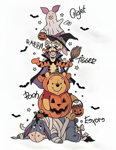 winnie the pooh and friends halloween wallpaper Disney Halloween Winnie The Pooh Pooh Halloween Background, Halloween Pooh, Halloween Winnie The Pooh, white smoke