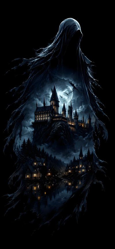 an image of a castle in the sky at night Harry Potter Halloween Iphone Harry Potter Live Phone, Harry Potter Iphone, Storm Trooper, black