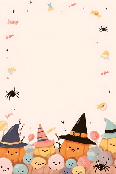 a group of pumpkins with witches hats and spider on them in front of a white background Cute Halloween Birthday Halloween Crafts Preschool, School Frame, Wicked Witch Of The West, old lace