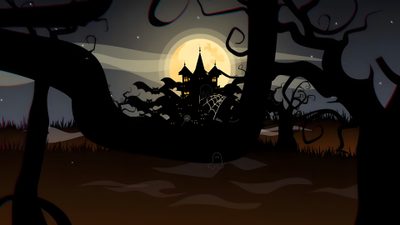 a creepy house in the woods at night with full moon and bats flying over it Halloween Laptop Gif Halloween Haunted House Animation, Scary Haunted House Animation, Animated Halloween Haunted House Background, black