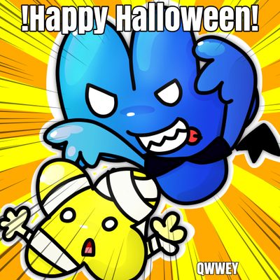 an image of a cartoon character with the caption happy halloween Bfdi Halloween Bfdi Costume, Bfdi Halloween, X Cosplay Bfdi, Bfdi Halloween Pfp, Osc Fanart, goldenrod