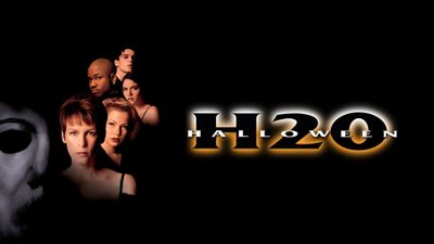 the movie poster for halloween, which features an image of two people with masks on their faces Halloween H20 Halloween H2o Poster, Halloween H20 1998 Poster, Halloween H20 Poster, black