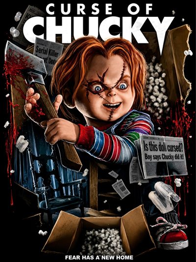 the poster for curse of chucky Halloween Chucky Horror Movie Posters, Childs Play Chucky, Samhain, Movie Art, Horror Movies, black