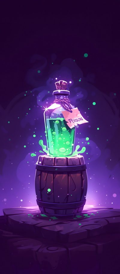 a purple and green blender sitting on top of a barrel in front of a dark background Halloween Potion Galaxy Dice Potion Bottle, Glowing Potion Design, Glowing Potion Drawing, midnight blue
