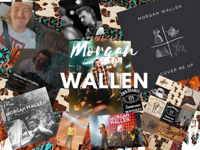 collage of images with the words morgan van walen on them and photos of people Morgan Wallen Halloween Morgan Wallen Computer, Morgan Wallen Cover Photo, Morgan Wallen Banner, dark olive green