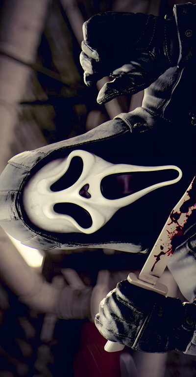 a person holding a skateboard in their hand Halloween Movie Fondos De Pantalla Para Pc Hd 4k, 2000s Background Laptop, Ghostface Background 4k, black