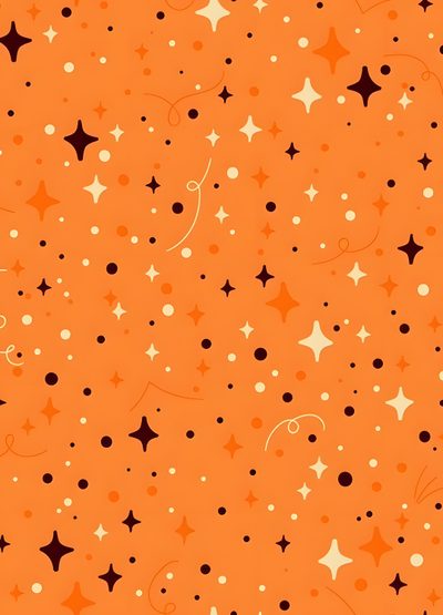an orange background with black and white stars Halloween Star Halloween Pattern, Halloween Texture, Halloween Backgrounds Aesthetic, coral