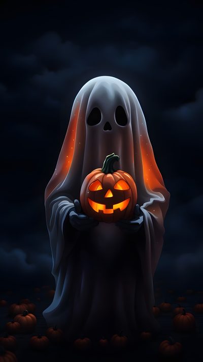 a ghost holding a jack o lantern in his hands Spirit Halloween Halloween Iphone Ghost, Halloween Ghost Iphone, 4k Halloween, Ghost Pumpkin, black