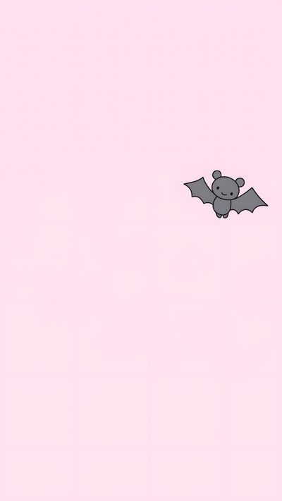 a cartoon bat flying through the air on a pink background Pink Pastel Halloween Bats Horizontal Halloween, Pastel Bat Background, Bat-themed Pastel Background, lavender blush