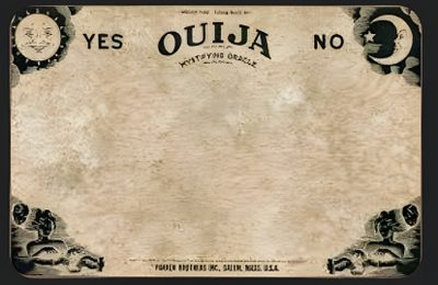 an old paper with the words quija no written in black and white on it Halloween Ouija Board Halloween Invitaciones, Scrapbook Paper Designs, Halloween Tattoo, Ouija Board, tan