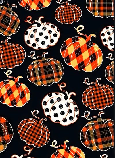 a black background with orange and white pumpkins on it's sides is shown Halloween Thanksgiving Goth Thanksgiving, Plaid Thanksgiving, Fall Pumpkin Plaid Background, Pattern, black
