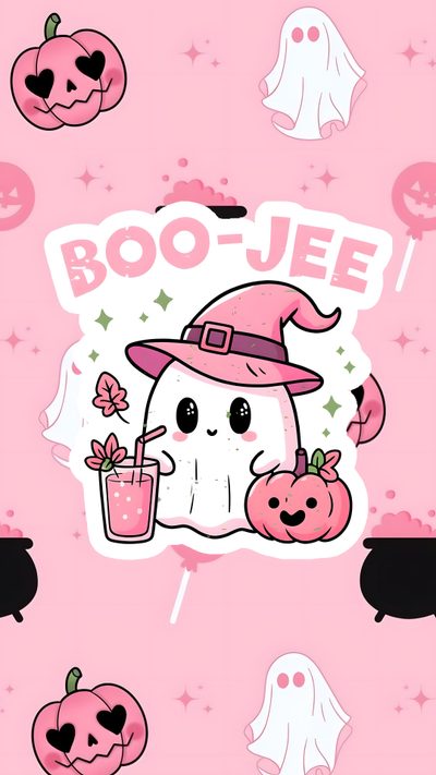 halloween wallpaper with boo - jee and pumpkins in the background on pink Cute Halloween Hey Boo Pink Halloween Lockscreen, Pink Halloween Iphone, Iphone Background,