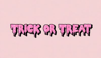 the word trick or treat written in pink and black ink on a light pink background Pink Halloween Words Custom Pink Halloween Ipad, Girly Halloween Desktop, Cute Pink Halloween For Computer,