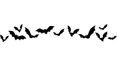 a group of bats flying in the sky Halloween Bat Laptop Desktop Spooky, Macbook Desktop Aesthetic Halloween, Halloween Imac, white