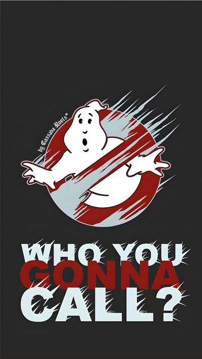 a ghost with the words who you gonna call? Ghostbusters Halloween Ghostbusters Car, Ghostbusters Aesthetic, Ghostbusters Iphone, dark slate gray